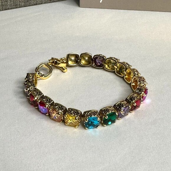Park Lane Jewelry Light Show Baby Signature Bracelet Rainbow Crystal Gold-Tone - Picture 12 of 15